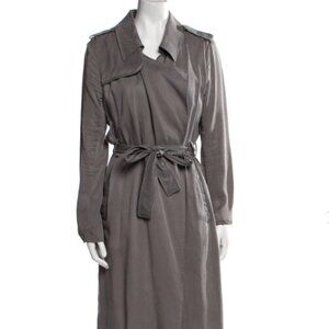 Badgley Mischka Trench Coat Size: Small NWOT Grey Silver